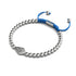 Cerf-volant | Argent & Bleu | Bracelet Charmballa en Cristal de Macramé